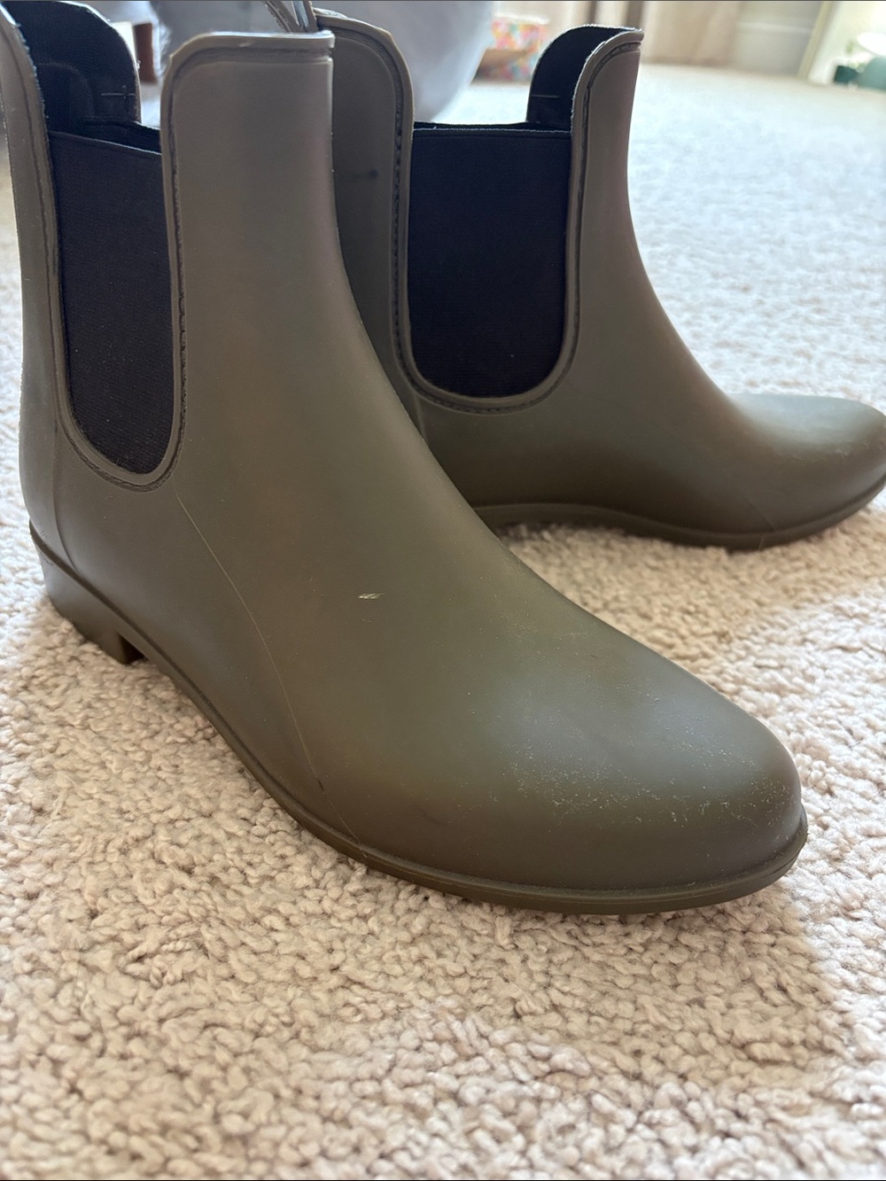 Women's Olive Green Chelsea Rain Boots